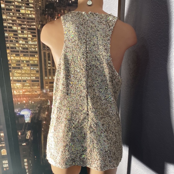 ALLSAINTS - NWT - ‘Velutina’ vest: weighted iridescent sequined, zip, lined - 14 - Picture 15 of 16